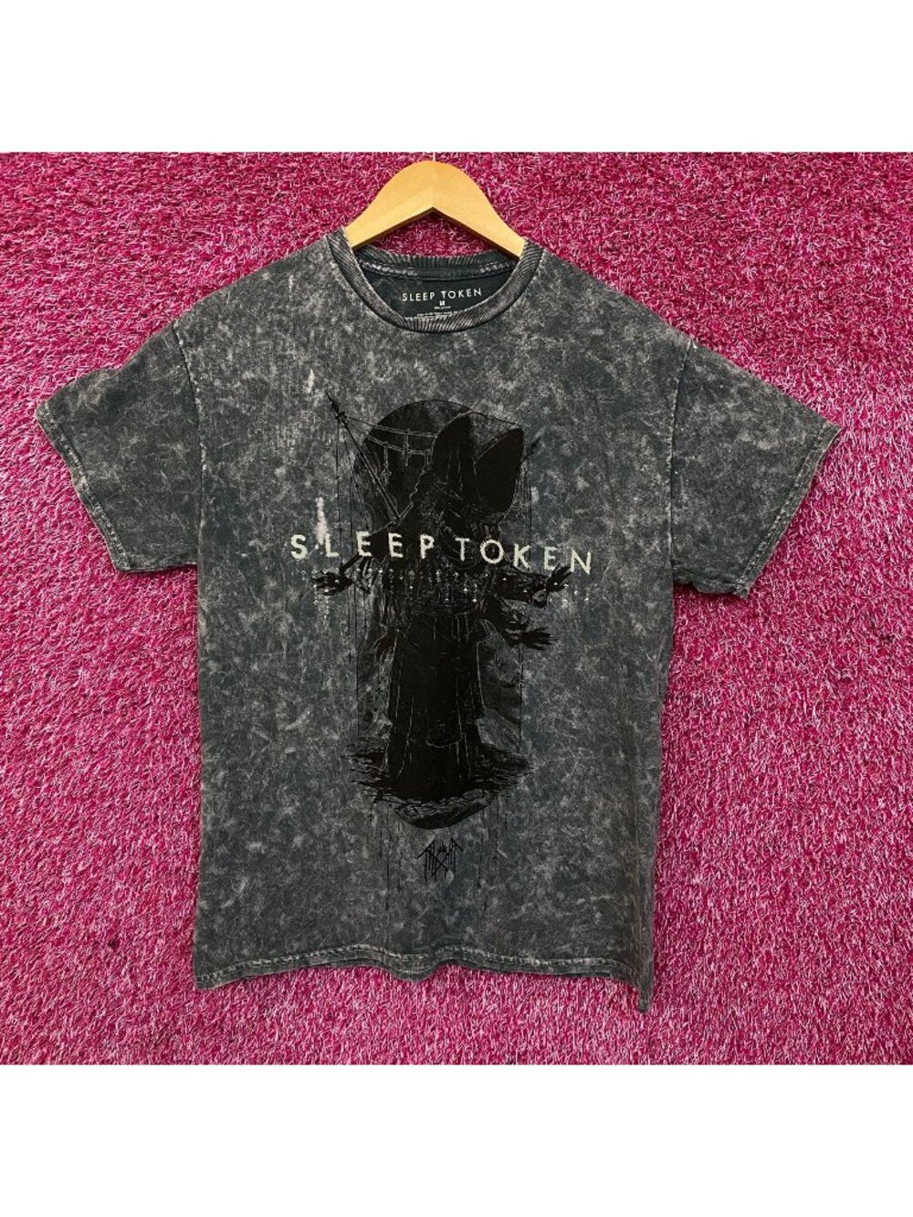 Sleep Token Take Me Back to Eden Aqua Regia Rock Band Mineral Wash T-Shirt Mediu